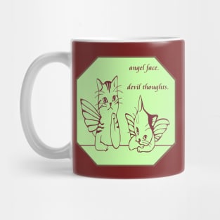 Angel Face. Devil Thoughts. Mug